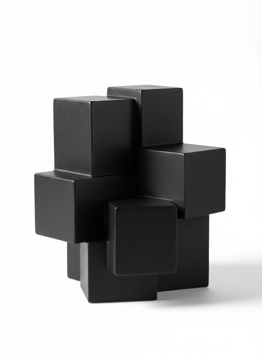 Abstract Geometric Porcelain Decorative Sculpture