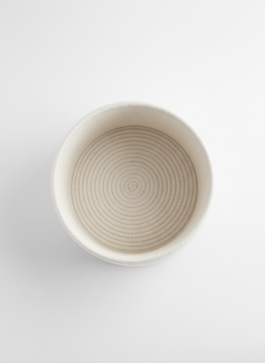 Braided Rope Circular Decorative Basket