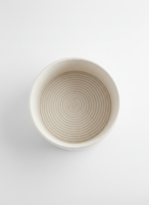 Braided Rope Circular Decorative Basket