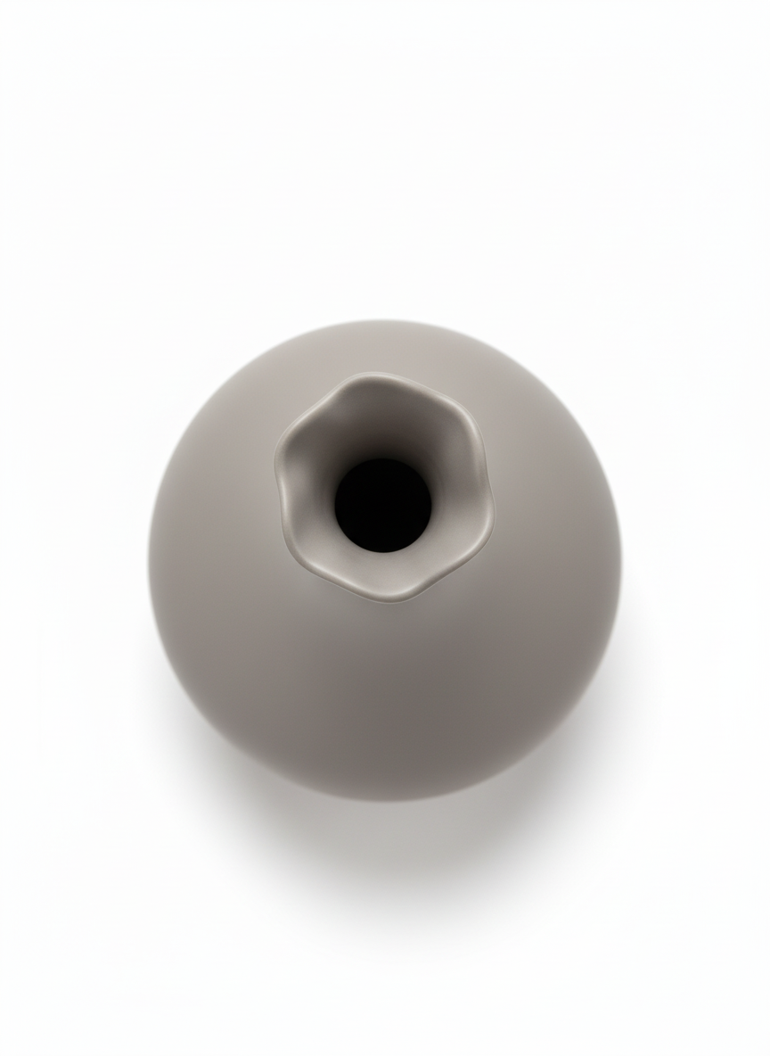 Fluted Neck Ceramic Decorative Vase