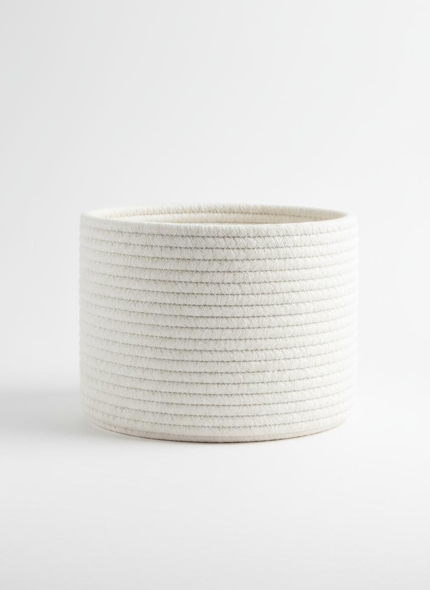 Braided Rope Circular Decorative Basket